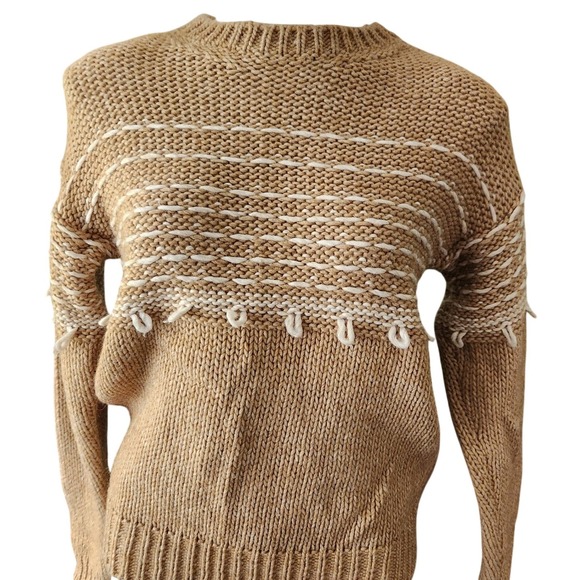 By Anthropologie Sweaters - Elsamanda‎ Anthropologie Alpaca brown & white sweater size small